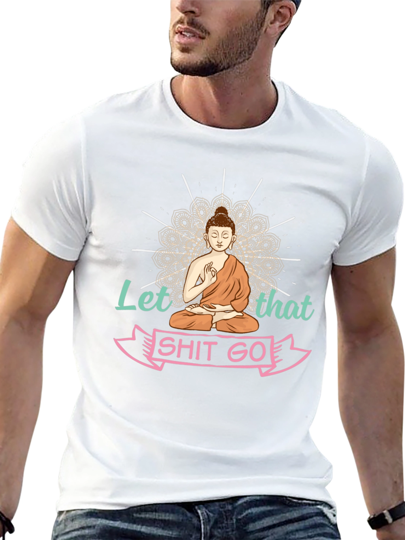 Camiseta Buda: Deja Ir Ese Rollo - Relax