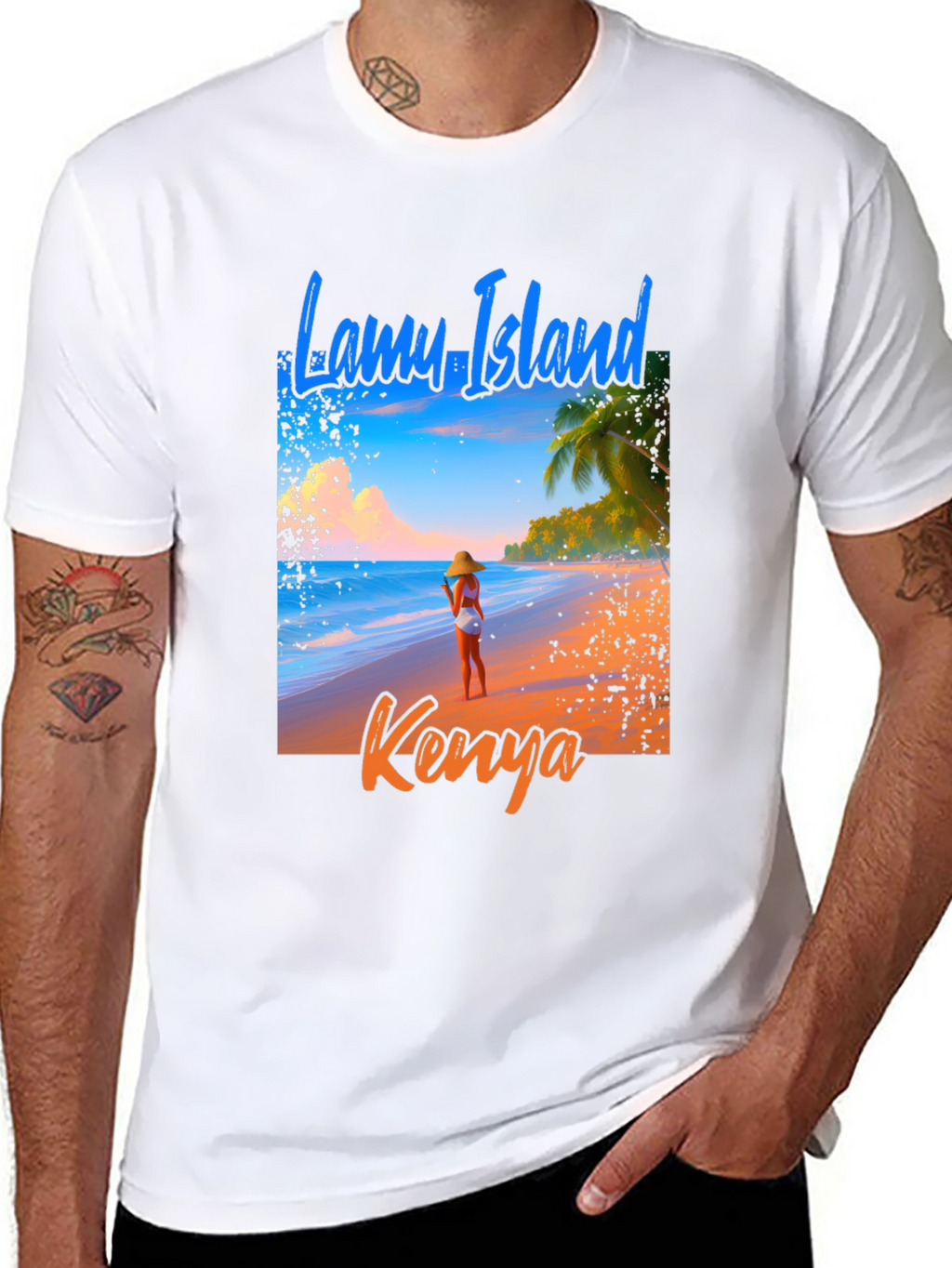 Camiseta Hombre Lamu Island Kenya