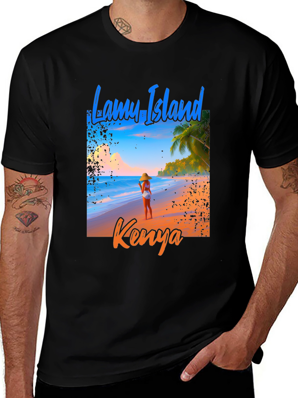 Camiseta Hombre Lamu Island Kenya