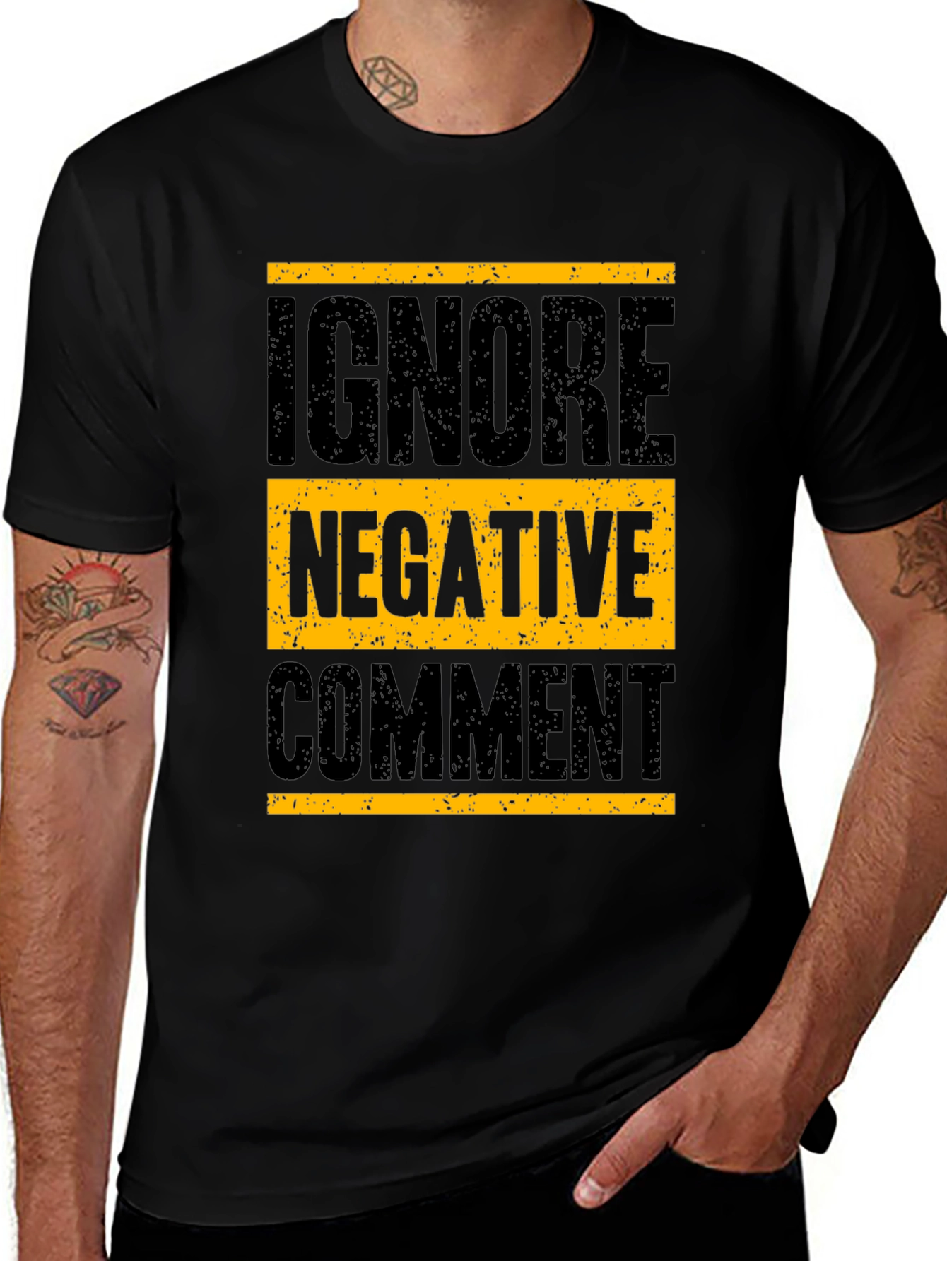 Camiseta con Mensaje Inspirador: Ignora lo Negativo