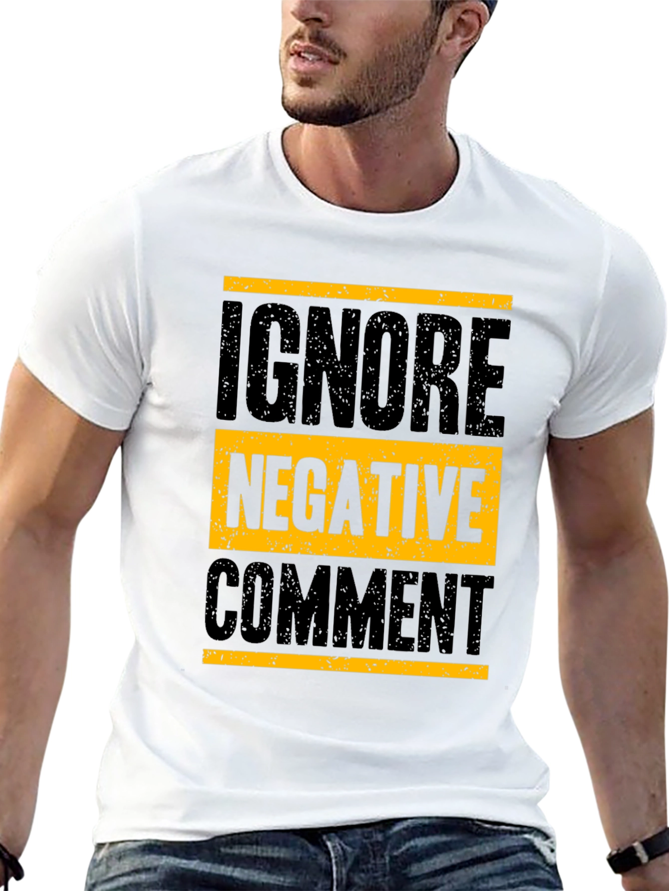 Camiseta con Mensaje Inspirador: Ignora lo Negativo