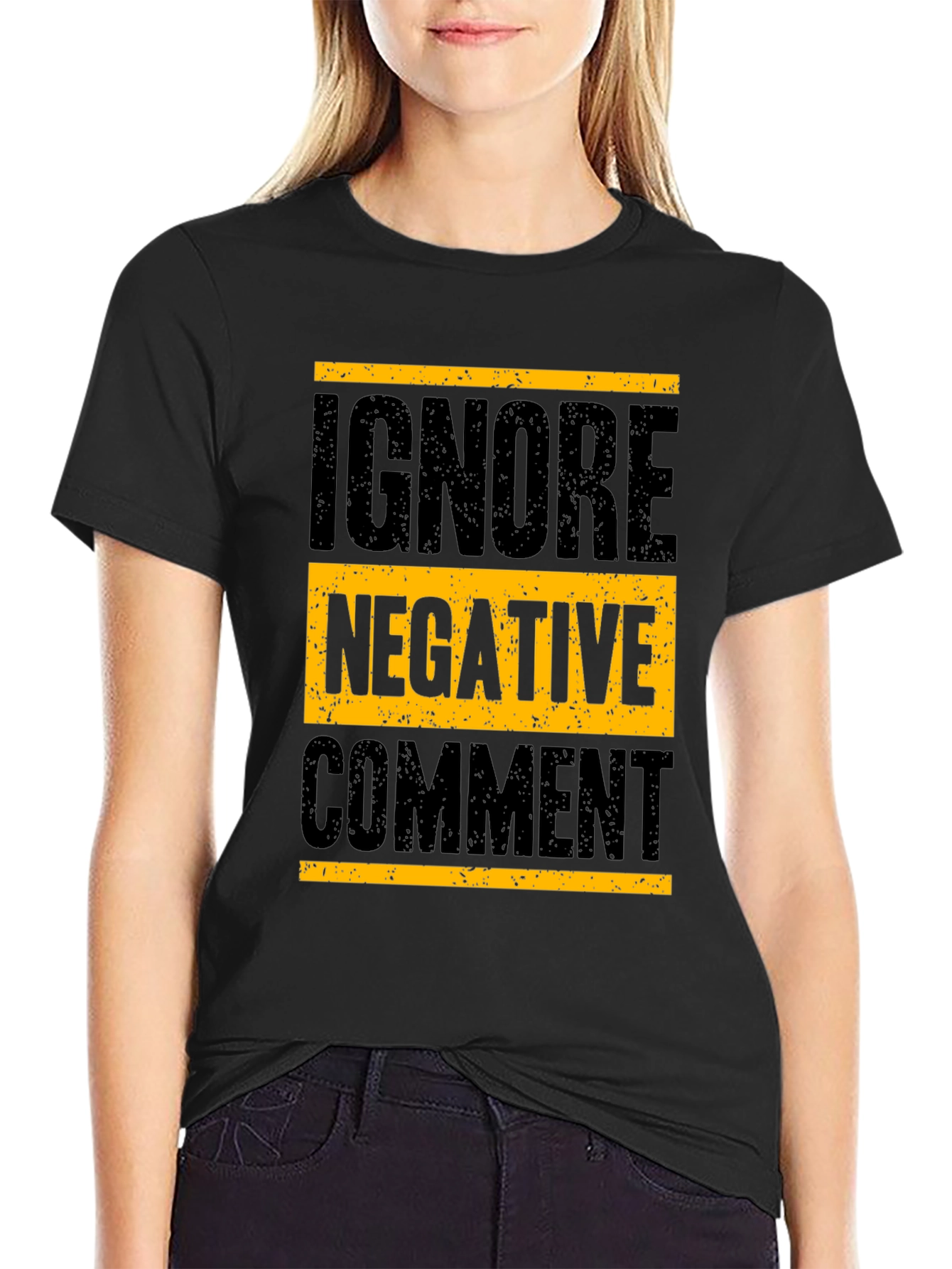 Camiseta con Mensaje Inspirador: Ignora lo Negativo