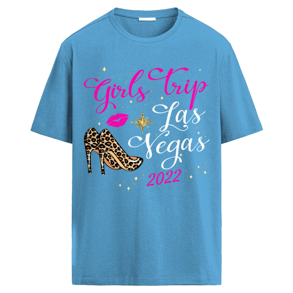 Camiseta "Girls Trip Las Vegas 2022" - Camiseta de Mujer para Viaje de Chicas, Estampado Fashionable