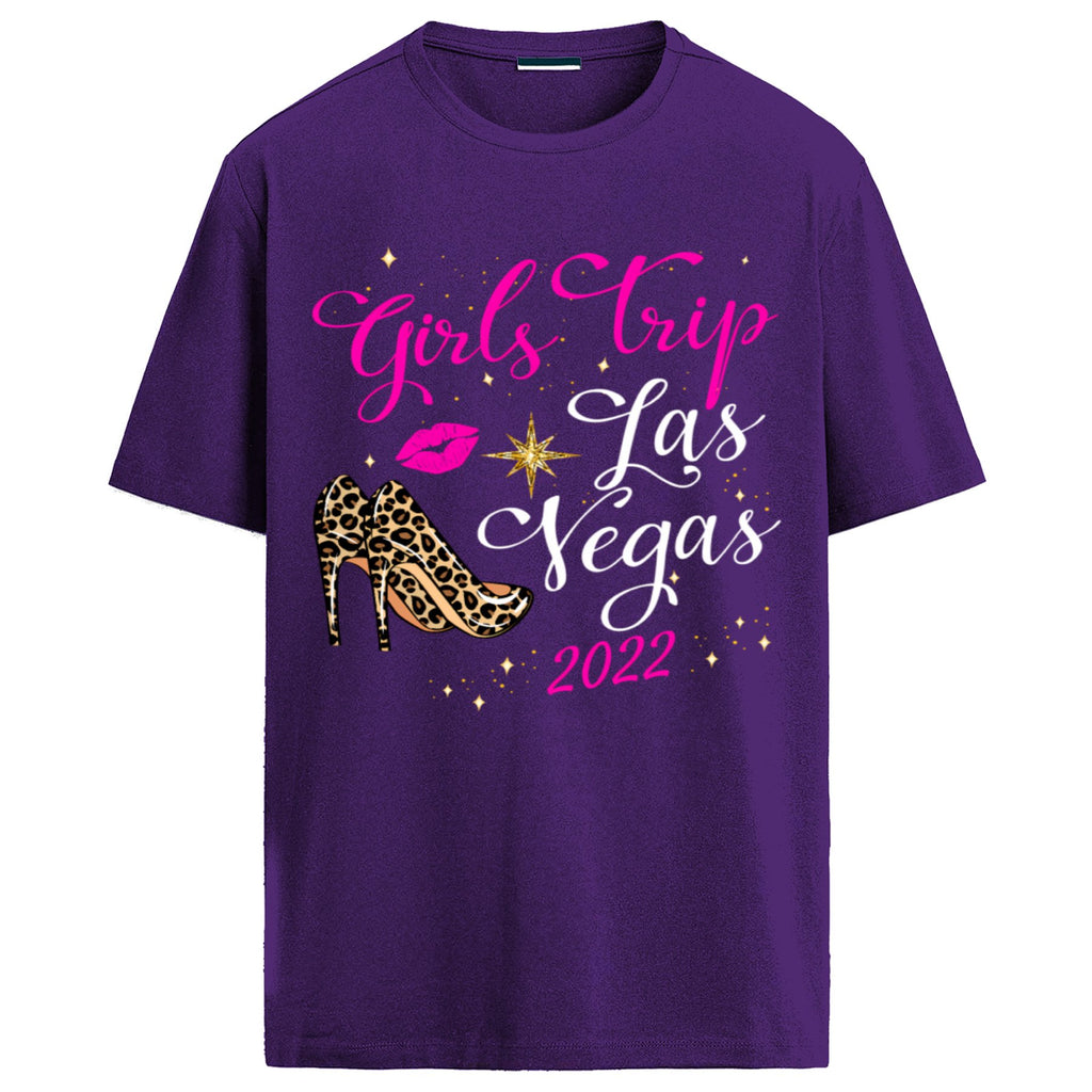 Camiseta "Girls Trip Las Vegas 2022" - Camiseta de Mujer para Viaje de Chicas, Estampado Fashionable