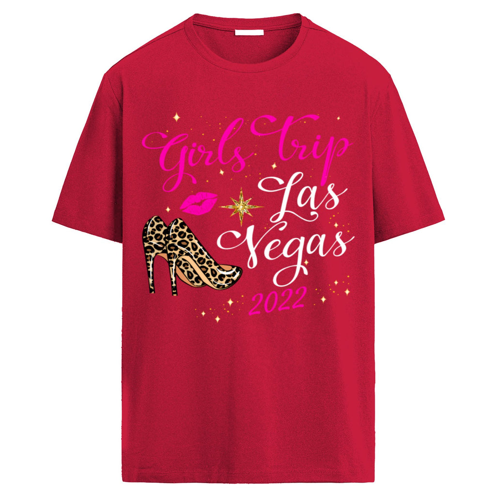 Camiseta "Girls Trip Las Vegas 2022" - Camiseta de Mujer para Viaje de Chicas, Estampado Fashionable