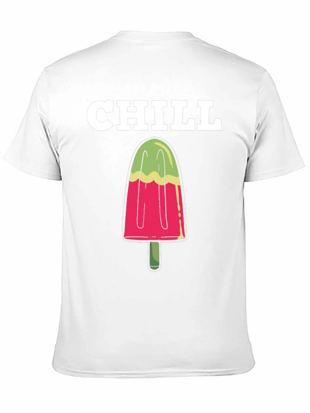 Camiseta Hombre Negra Chill Helado Verano