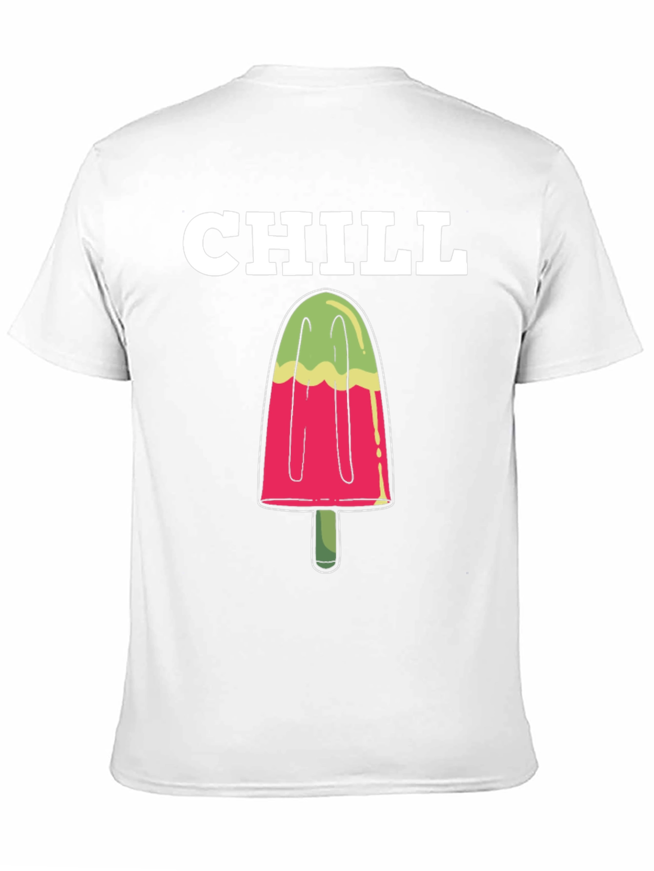 Camiseta Hombre Negra Chill Helado Verano