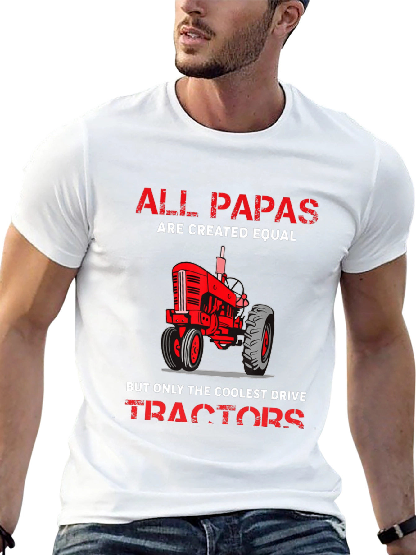 Camiseta All Papas Are Created Equal con Tractor