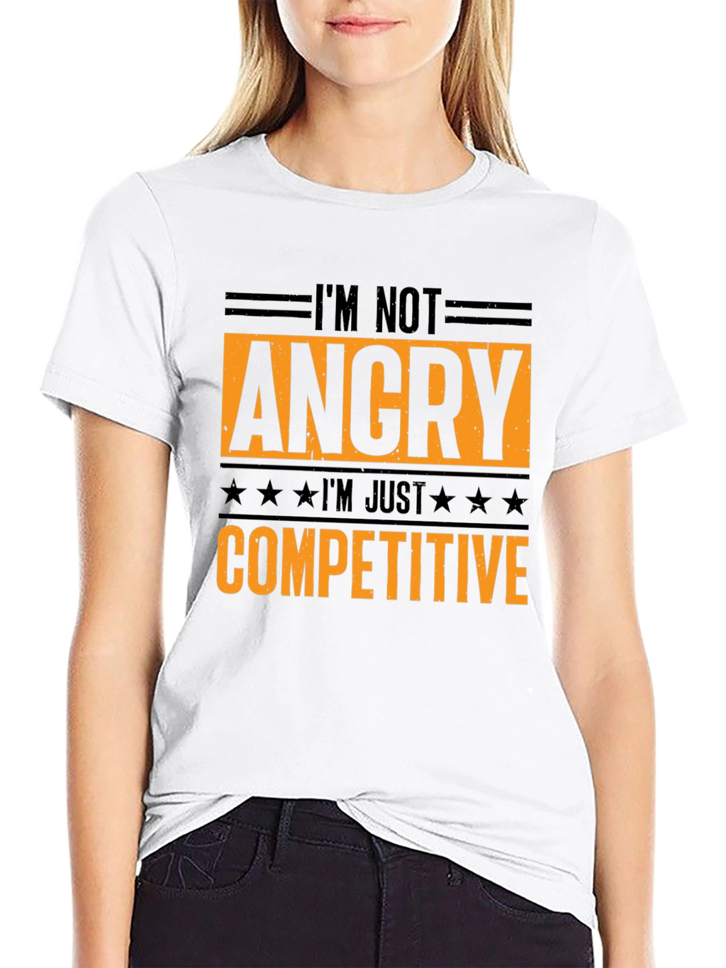 Camiseta Hombre No Estoy Enfadado Soy Competitivo