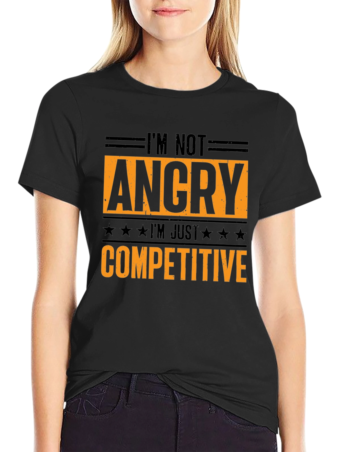 Camiseta Hombre No Estoy Enfadado Soy Competitivo