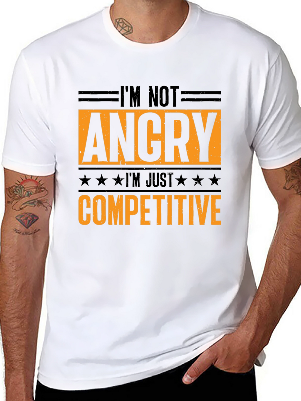 Camiseta Hombre No Estoy Enfadado Soy Competitivo