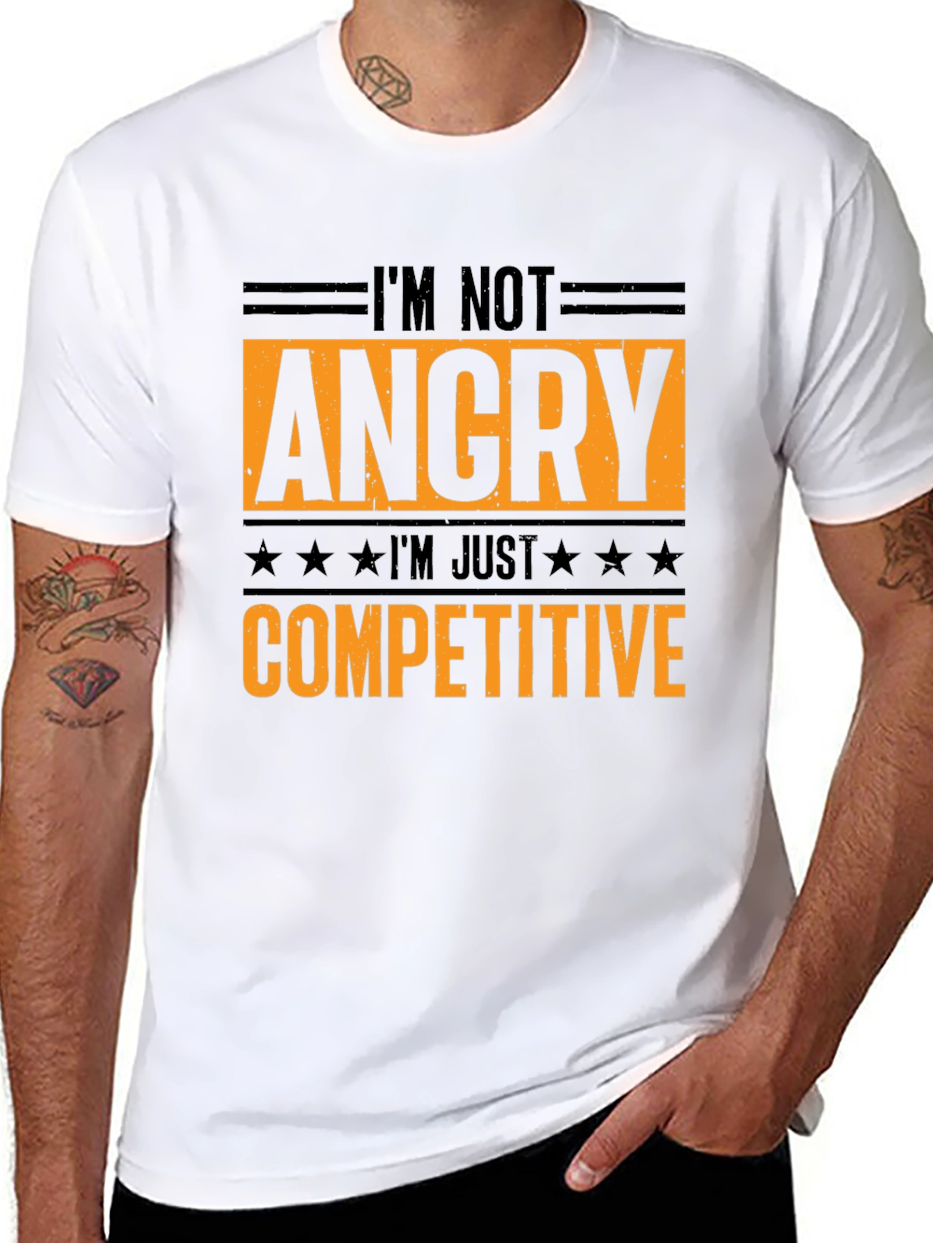 Camiseta Hombre No Estoy Enfadado Soy Competitivo