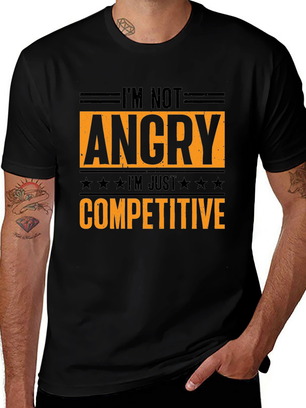 Camiseta Hombre No Estoy Enfadado Soy Competitivo