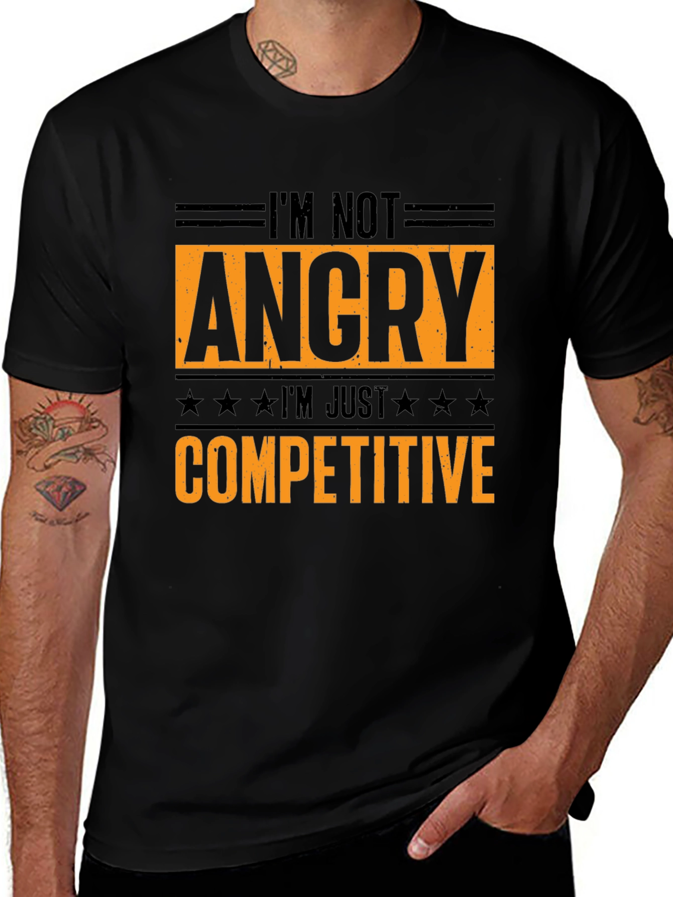 Camiseta Hombre No Estoy Enfadado Soy Competitivo