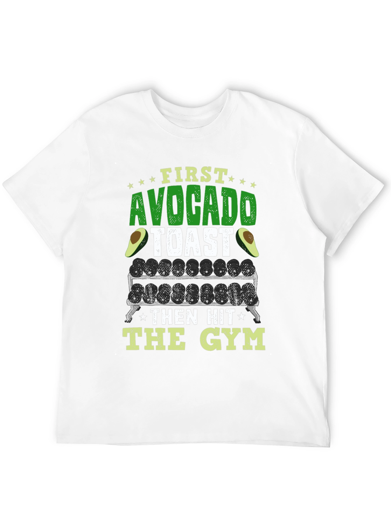 Camiseta Hombre: Aguacate Gym - ¡Estilo y Motivación!