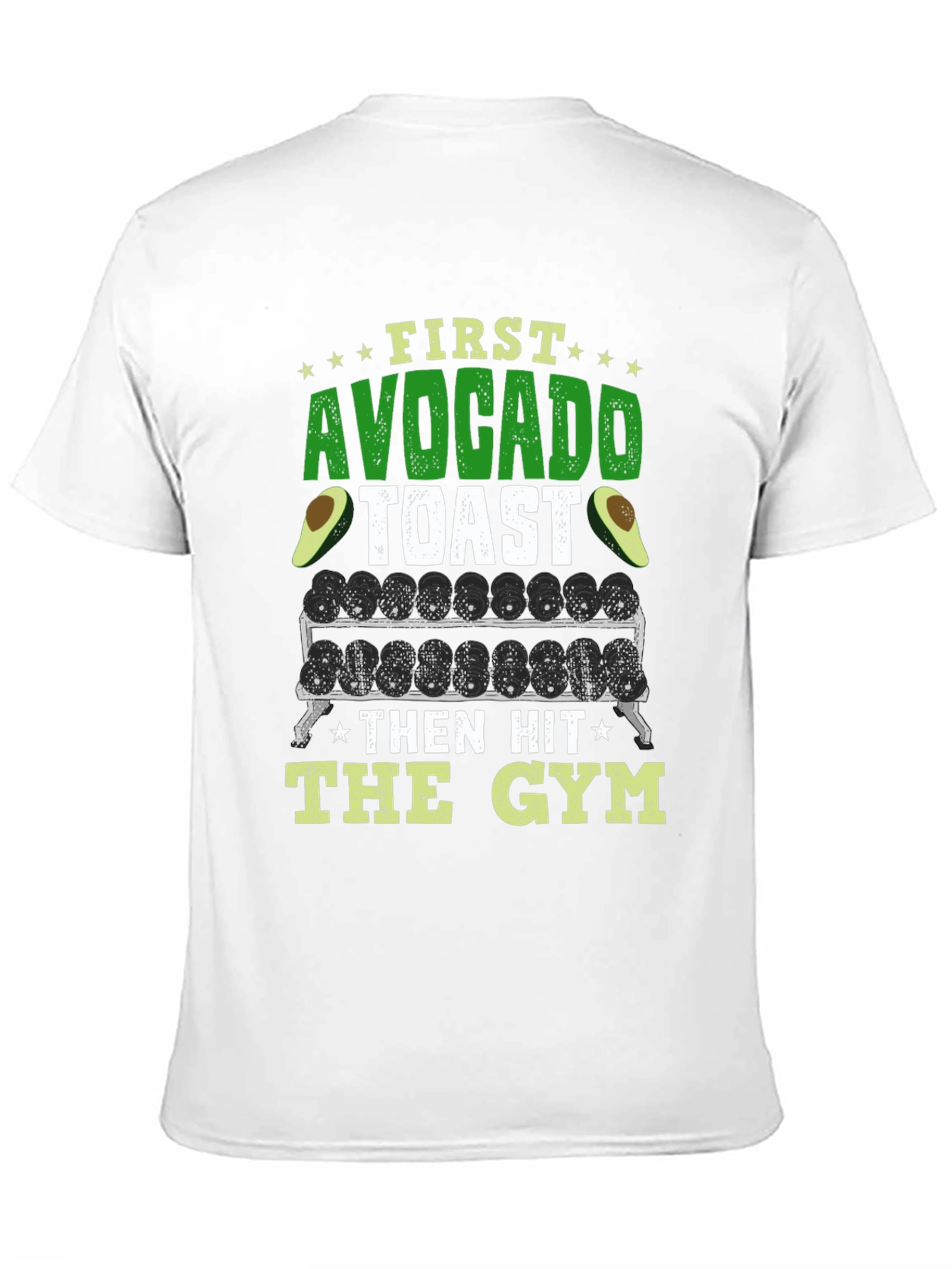 Camiseta Hombre: Aguacate Gym - ¡Estilo y Motivación!