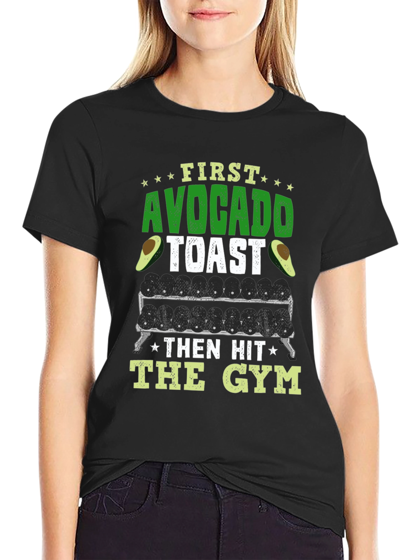 Camiseta Hombre: Aguacate Gym - ¡Estilo y Motivación!