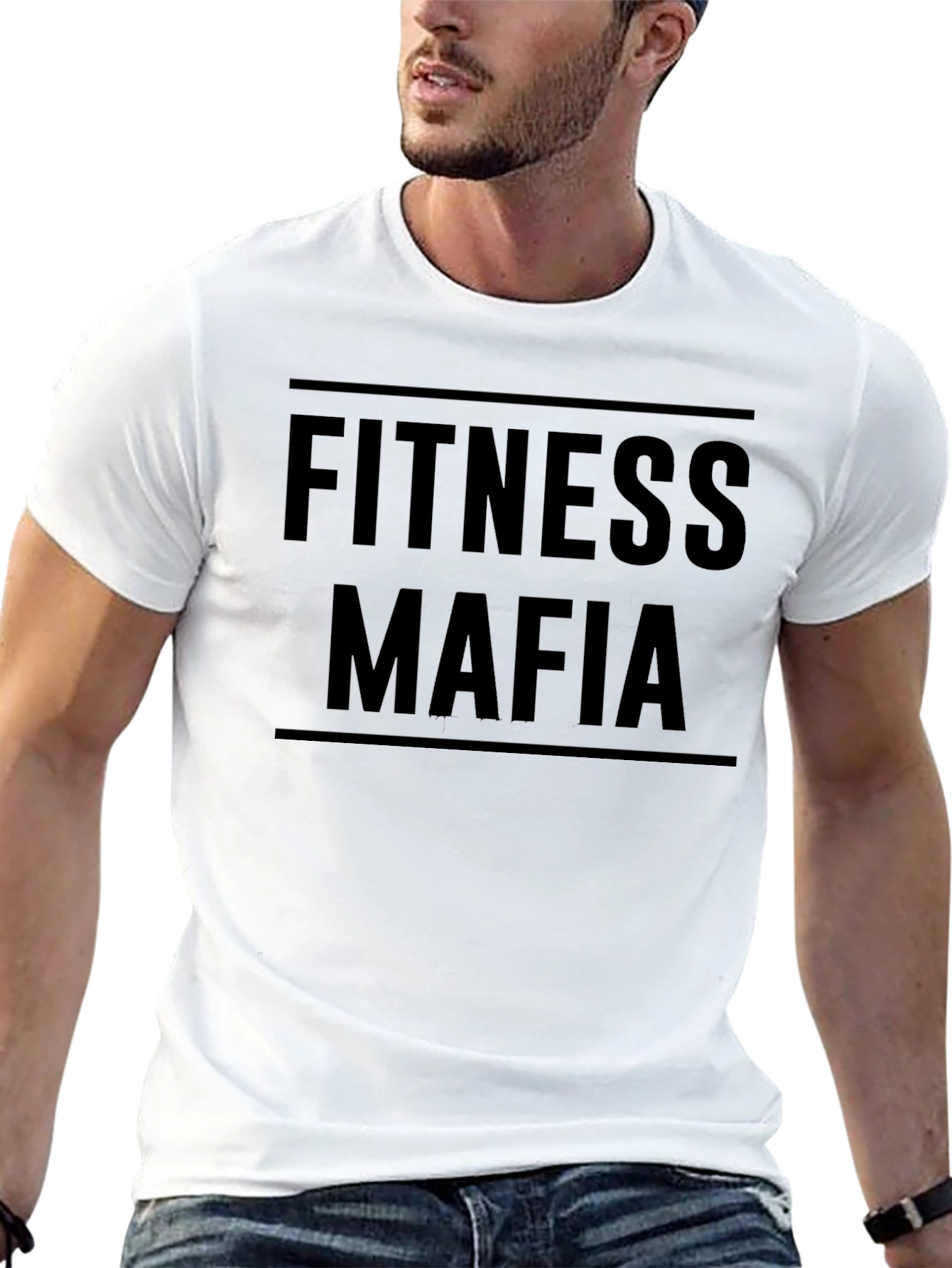 Camiseta Fitness Mafia Negra para Hombre