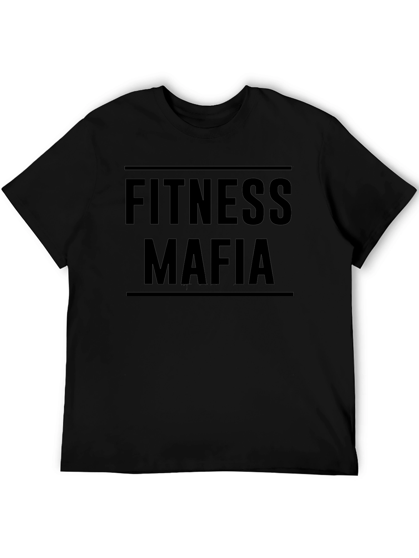 Camiseta Fitness Mafia Negra para Hombre