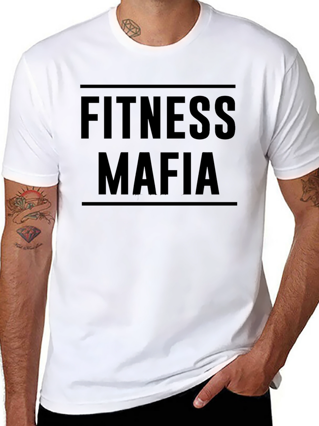 Camiseta Fitness Mafia Negra para Hombre