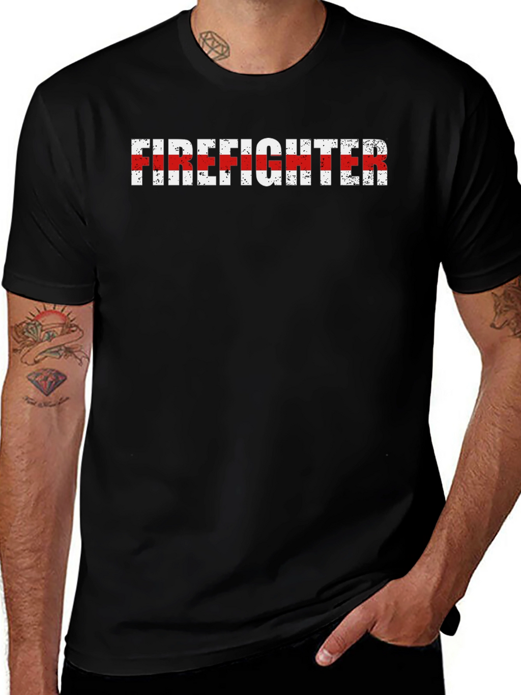 Camiseta Bombero con Diseño Firefighter