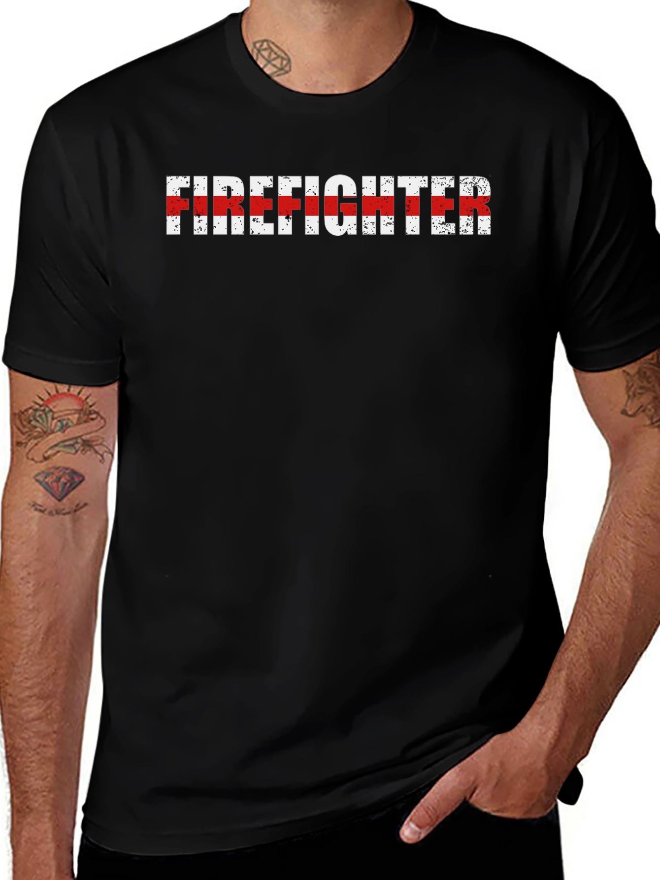 Camiseta Bombero con Diseño Firefighter