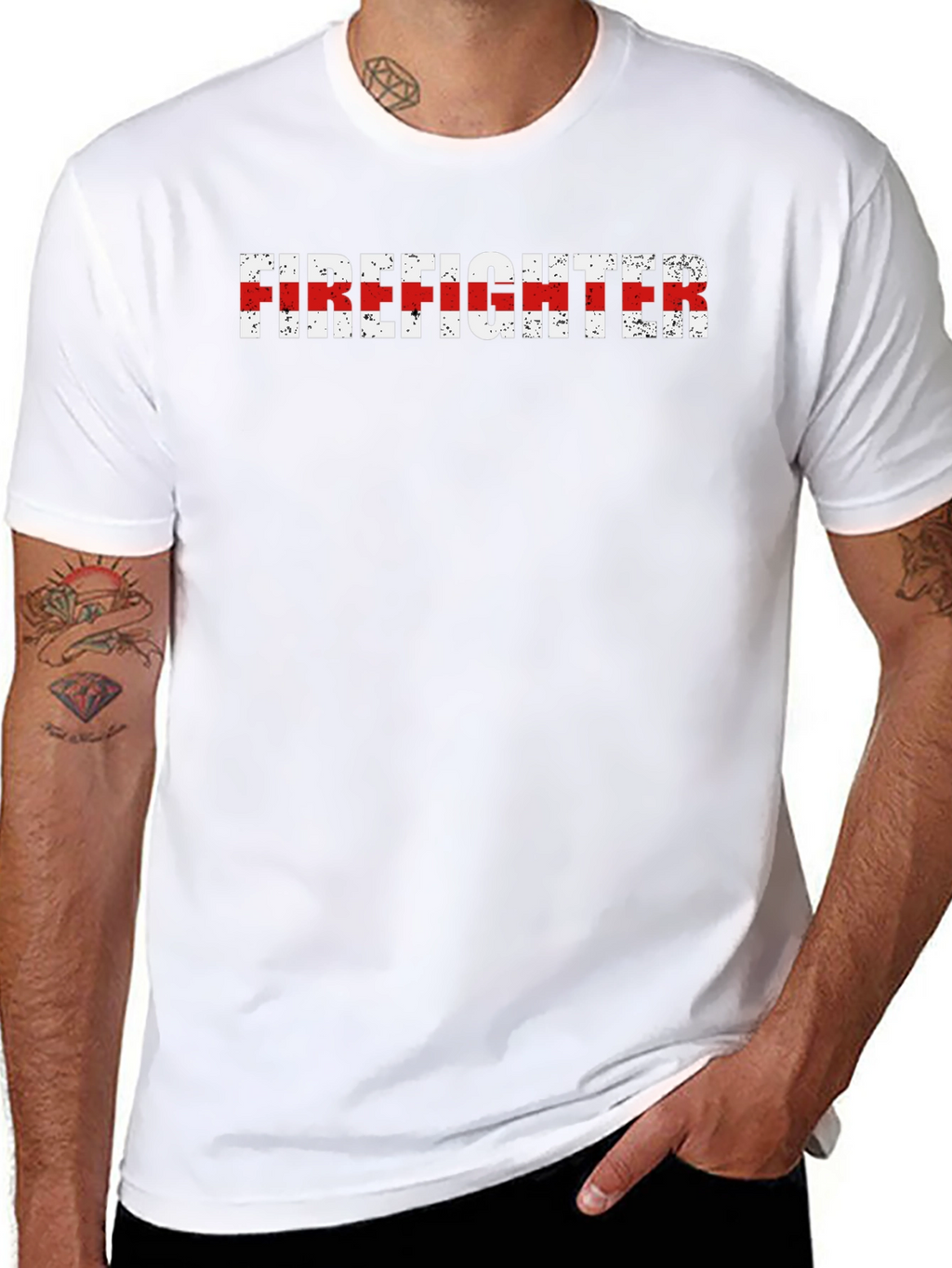 Camiseta Bombero con Diseño Firefighter