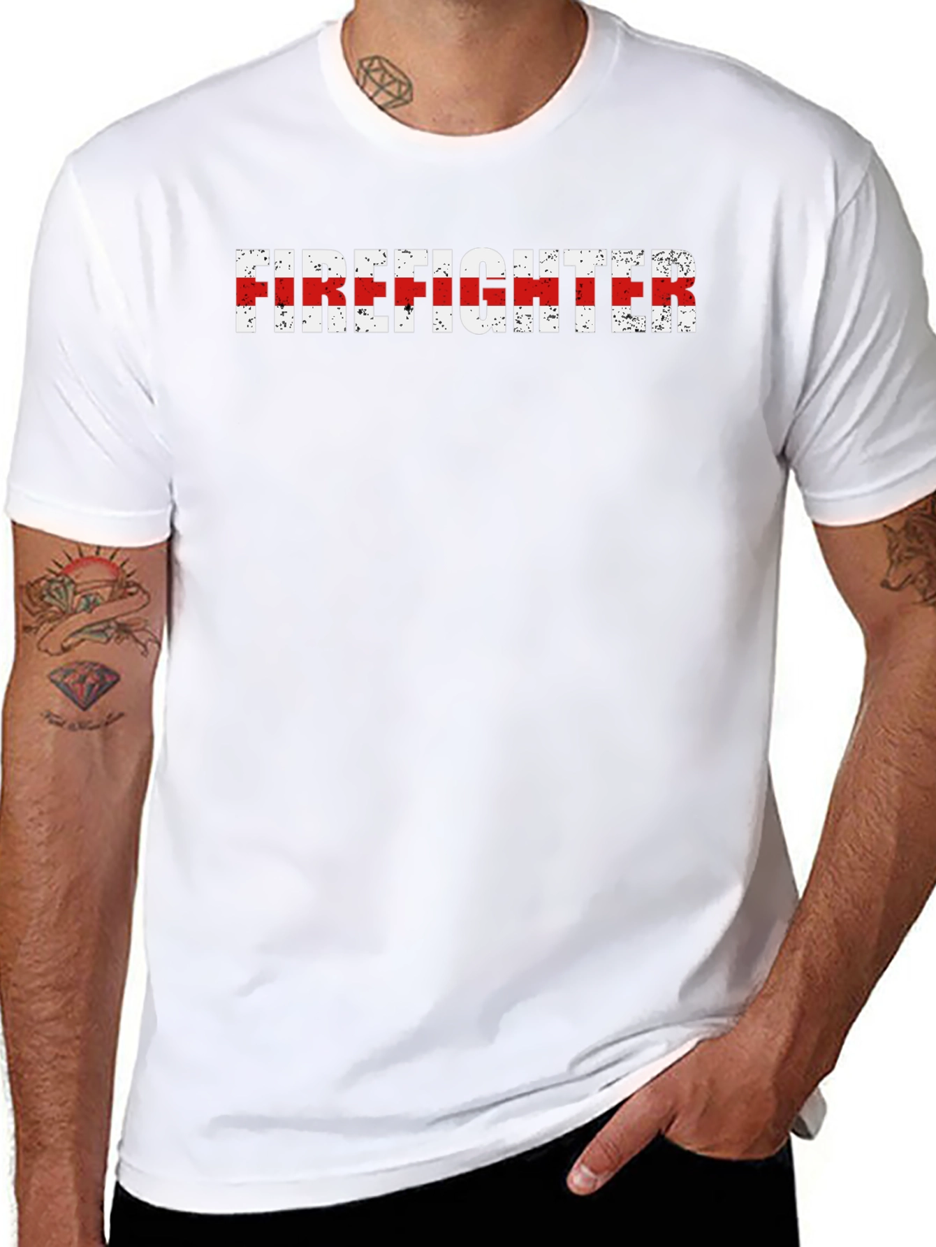 Camiseta Bombero con Diseño Firefighter