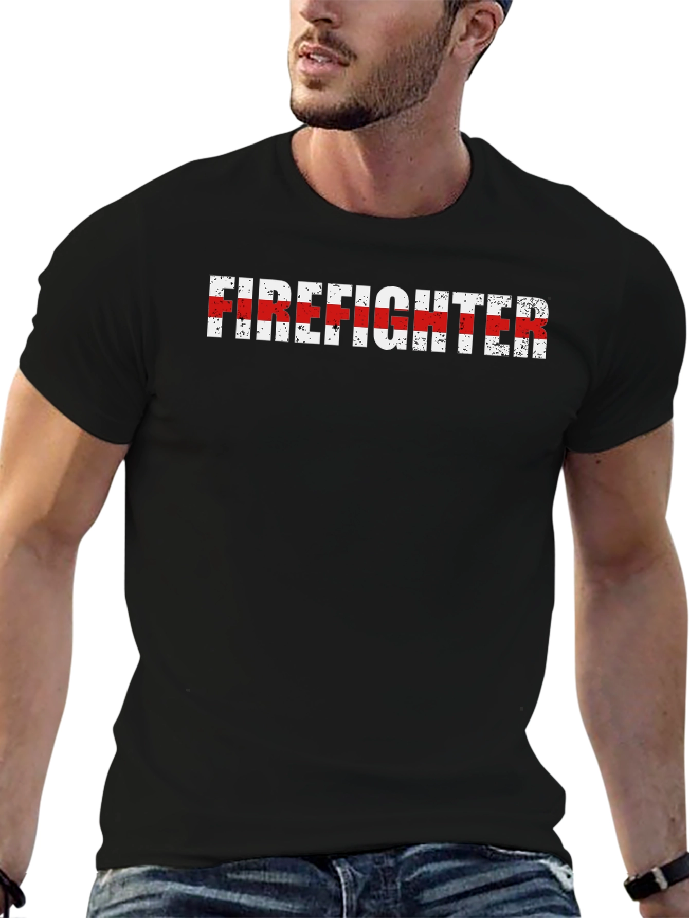 Camiseta Bombero con Diseño Firefighter