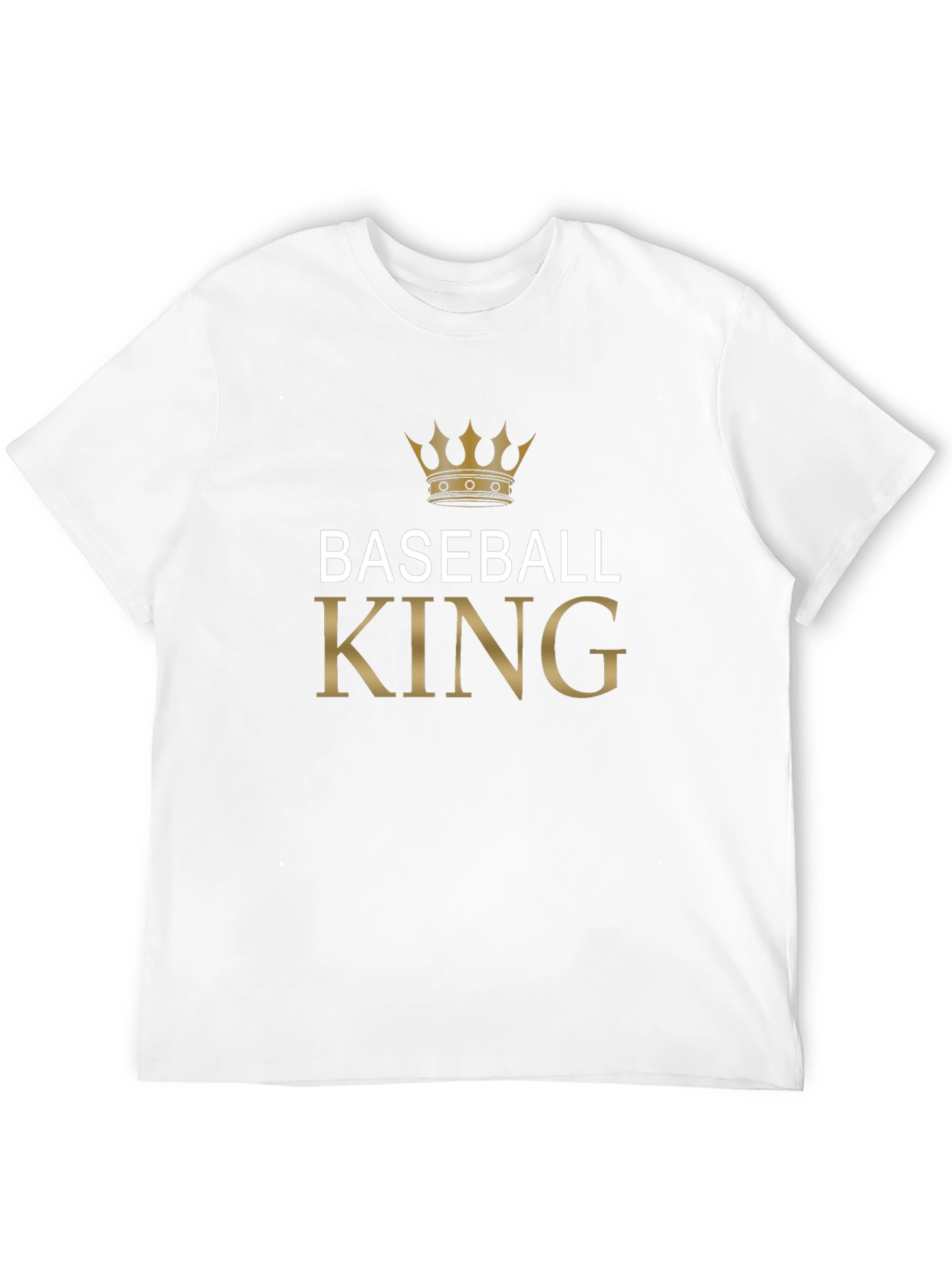 Camiseta Baseball King con Corona Dorada