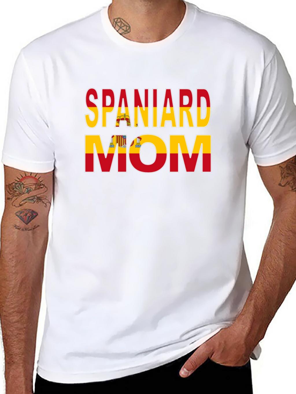 Camiseta Español Mamá con Bandera de España