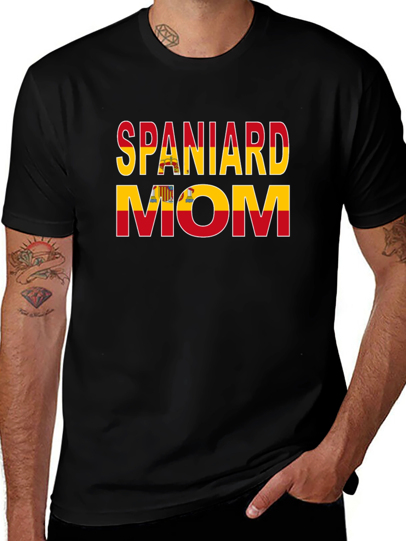 Camiseta Español Mamá con Bandera de España