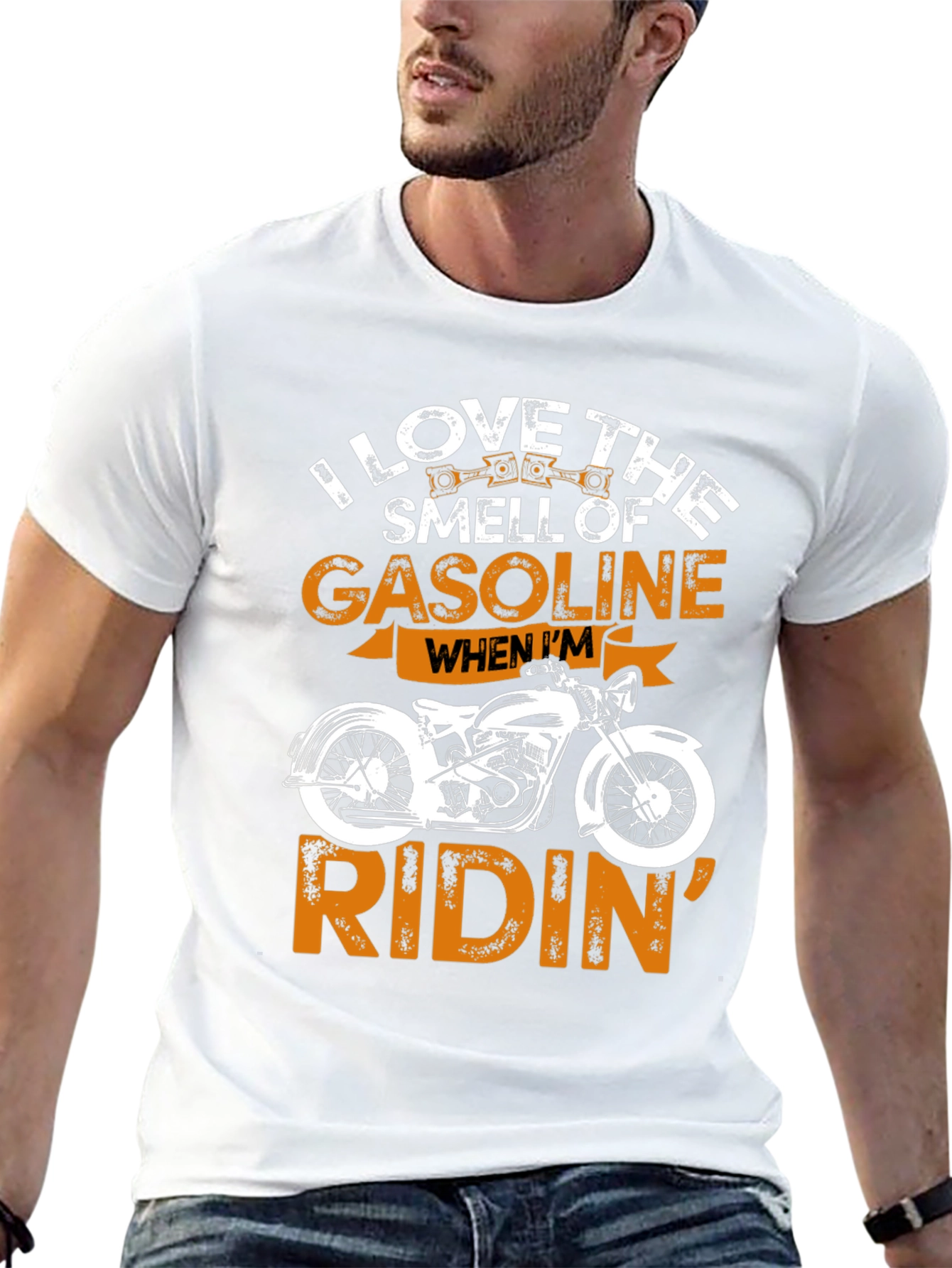 Camiseta Hombre: Amo el Olor a Gasolina
