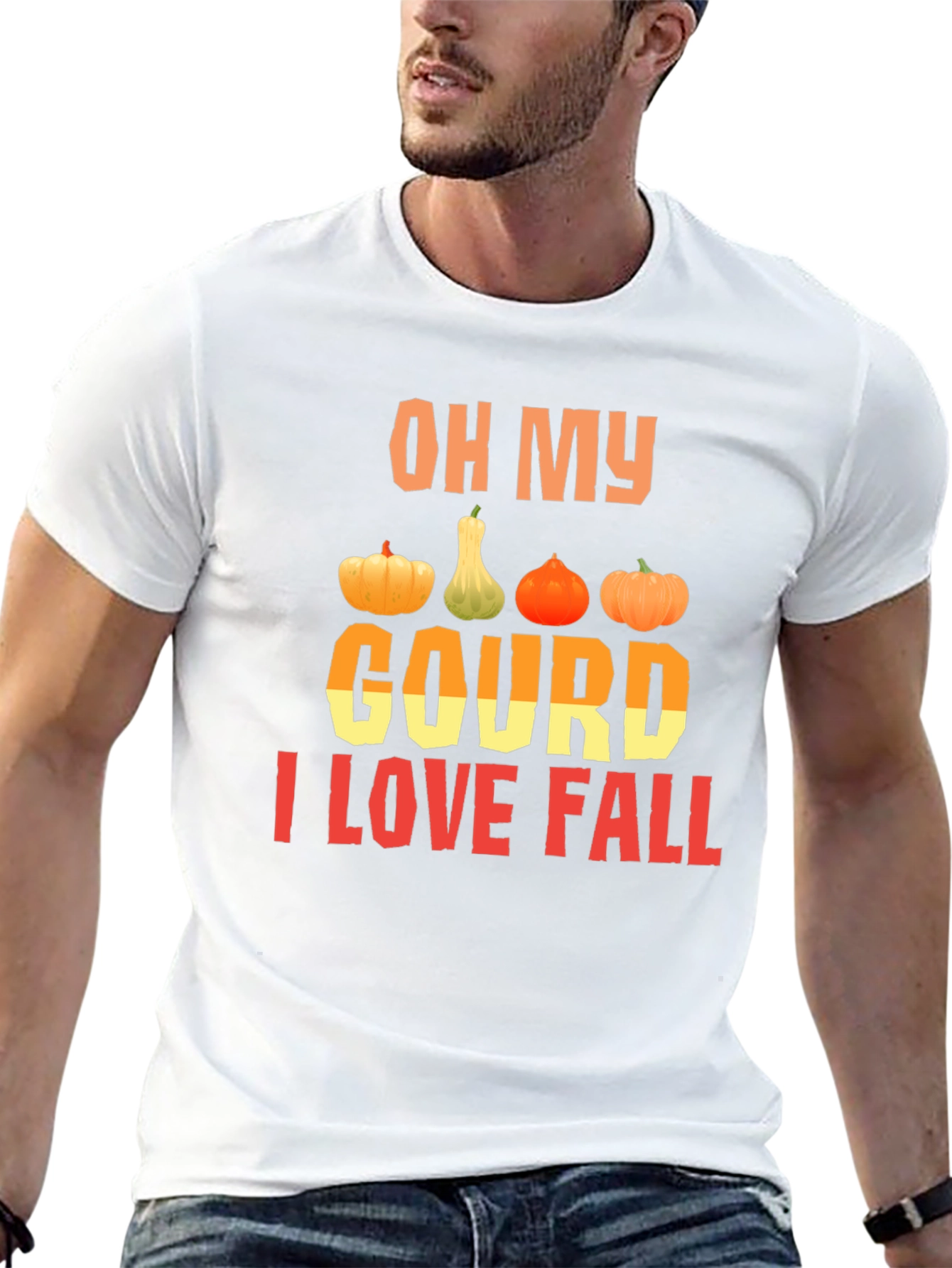 Camiseta divertida de otoño con calabazas