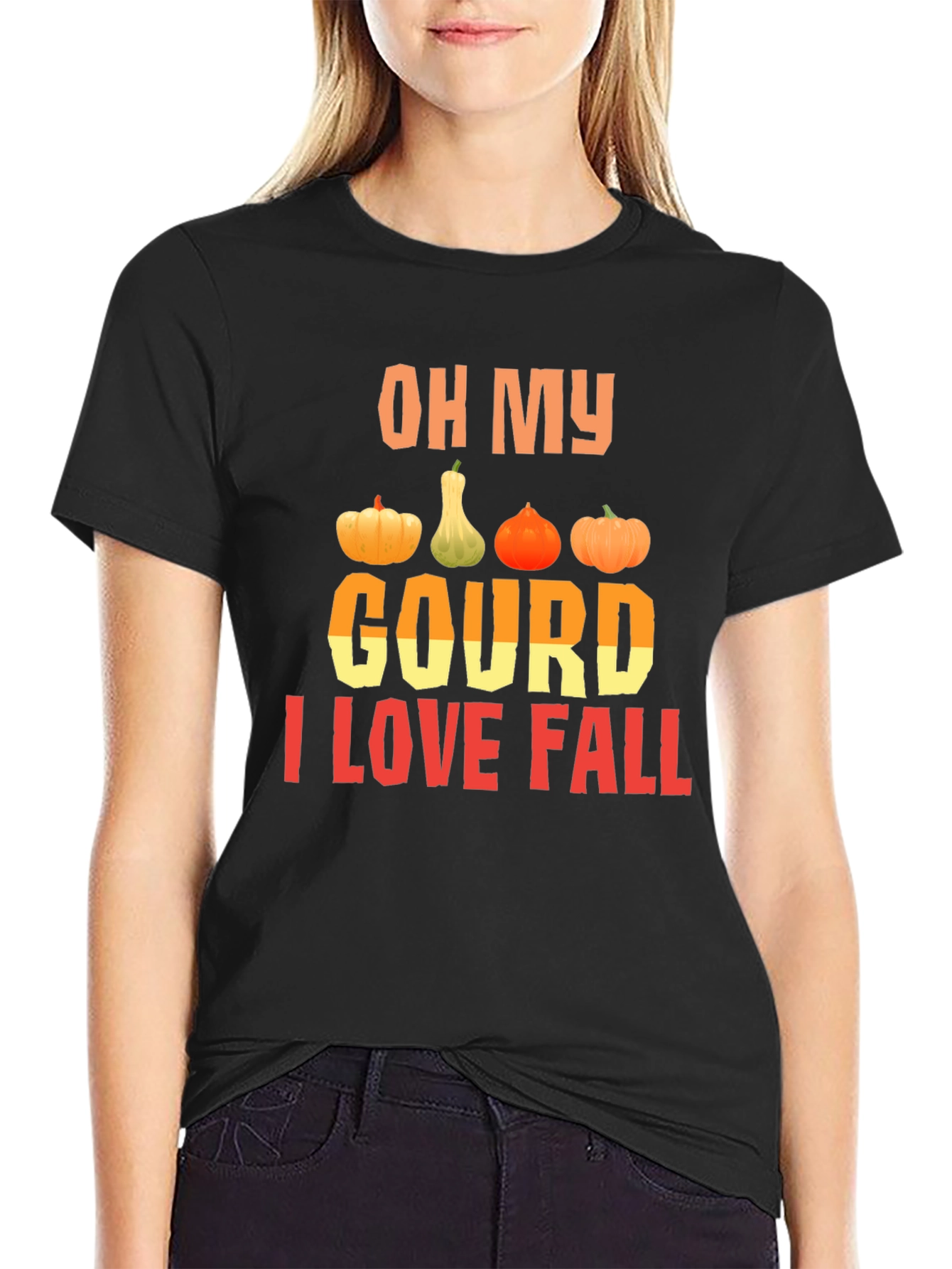 Camiseta divertida de otoño con calabazas