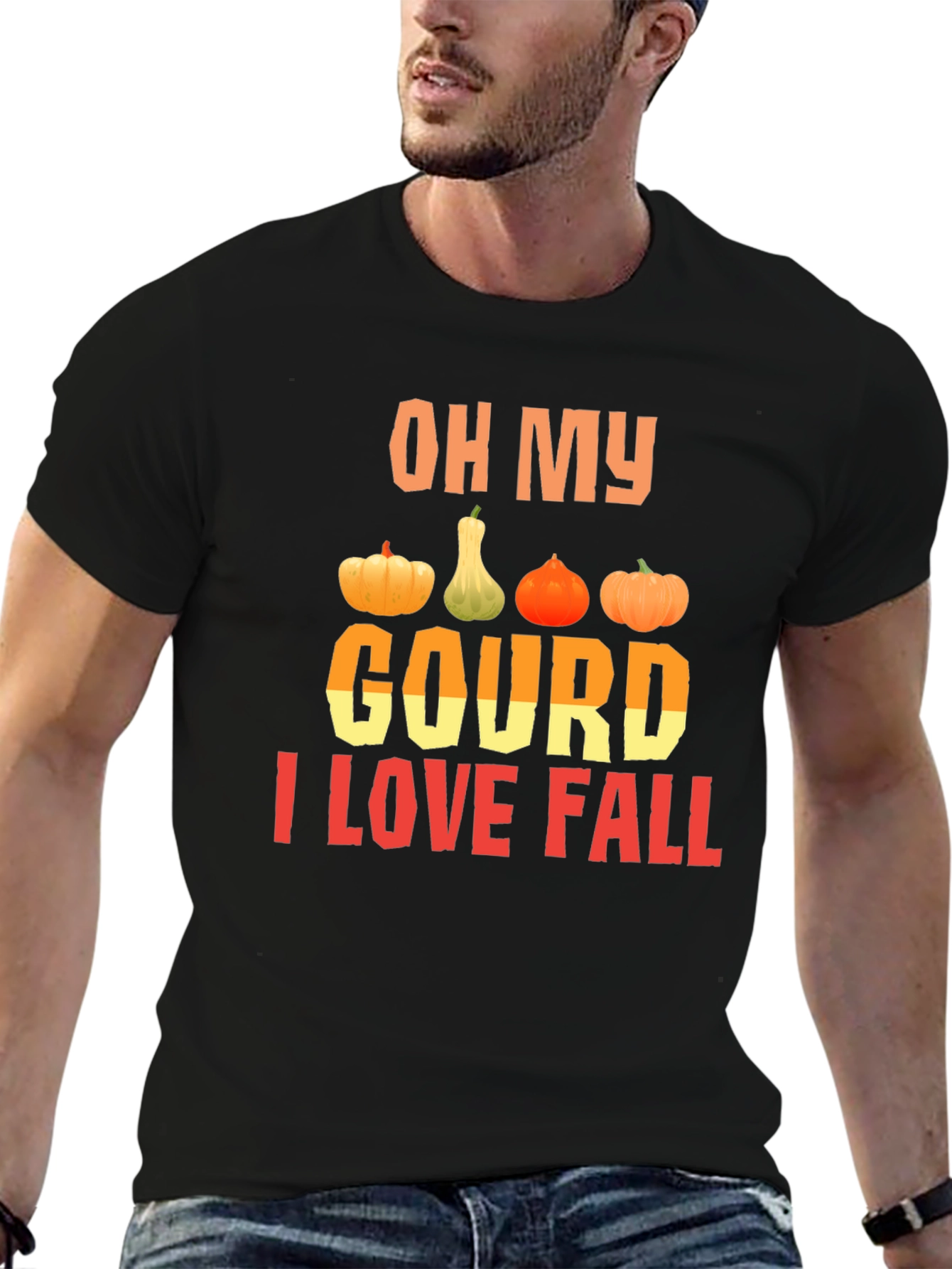 Camiseta divertida de otoño con calabazas