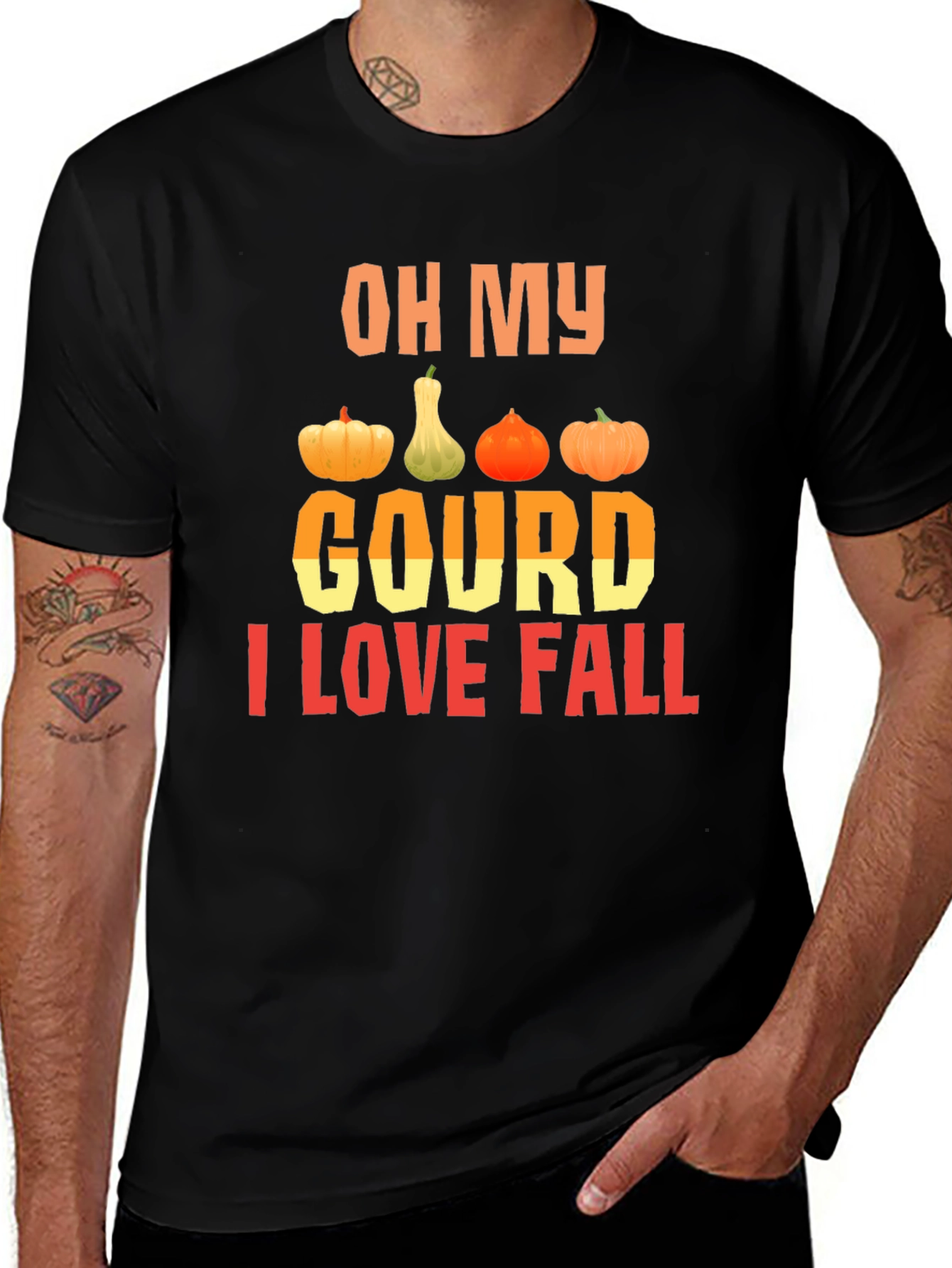 Camiseta divertida de otoño con calabazas