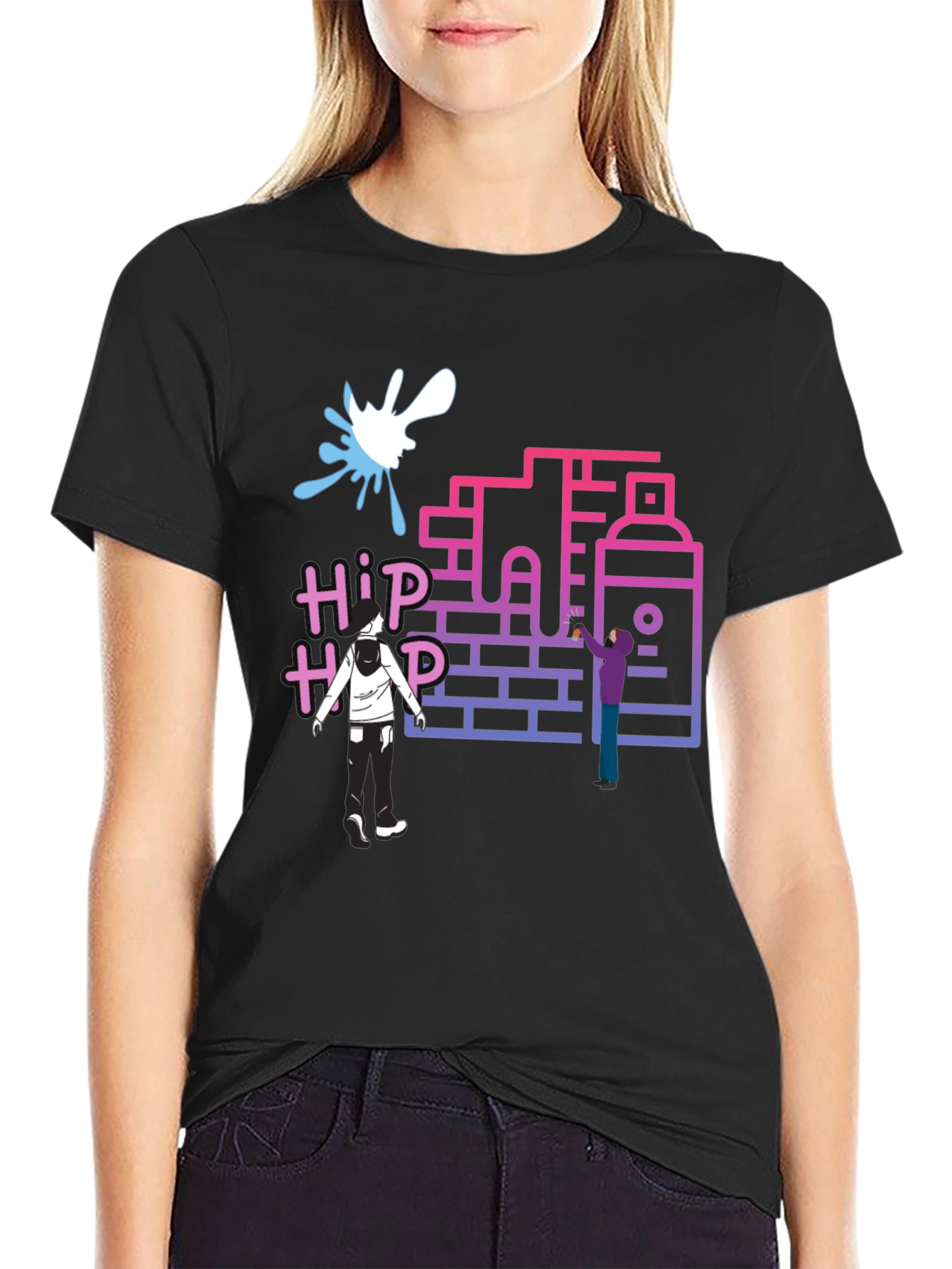 Camiseta Hombre Hip Hop Graffiti Urbana Diseño Único