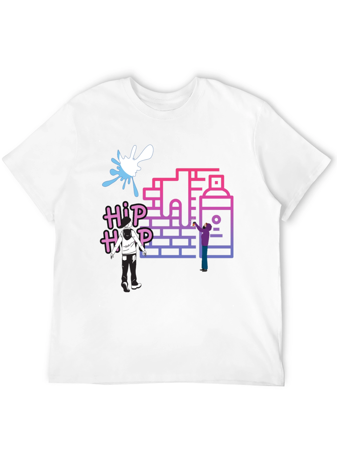 Camiseta Hombre Hip Hop Graffiti Urbana Diseño Único