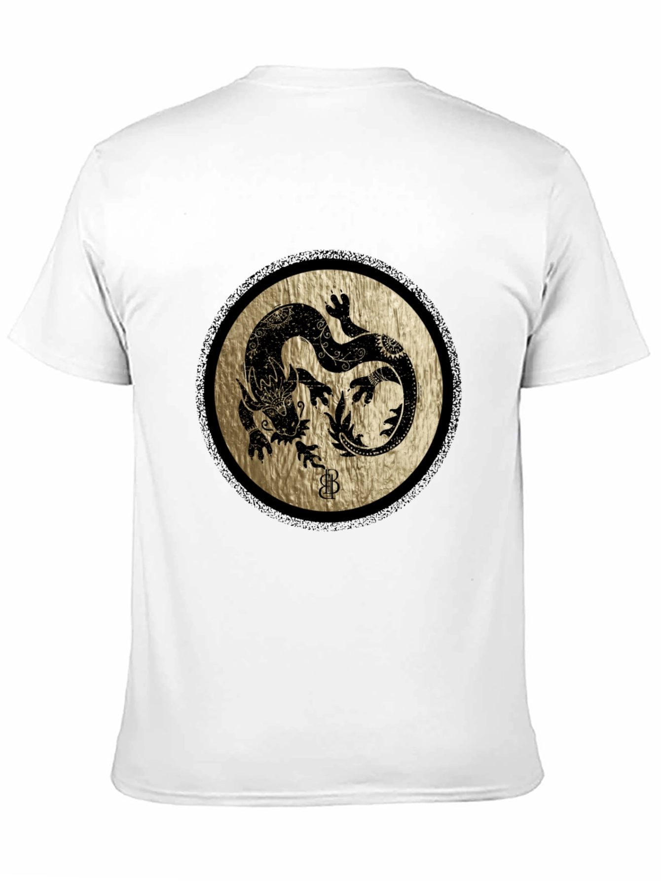 Camiseta Dragón Dorado Estilo Oriental para Hombre
