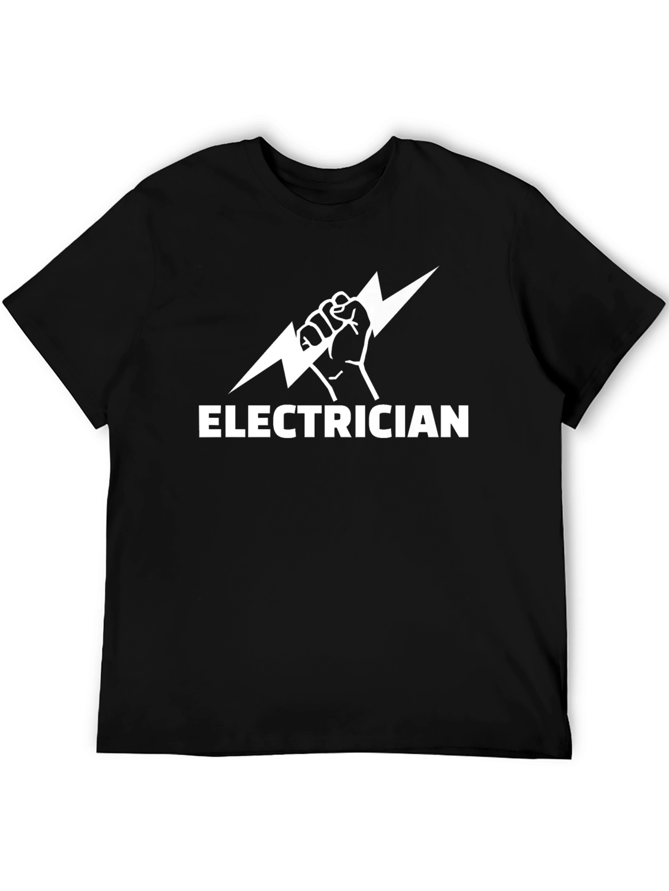 Camiseta Eléctrico Diseño Rayo - Negra