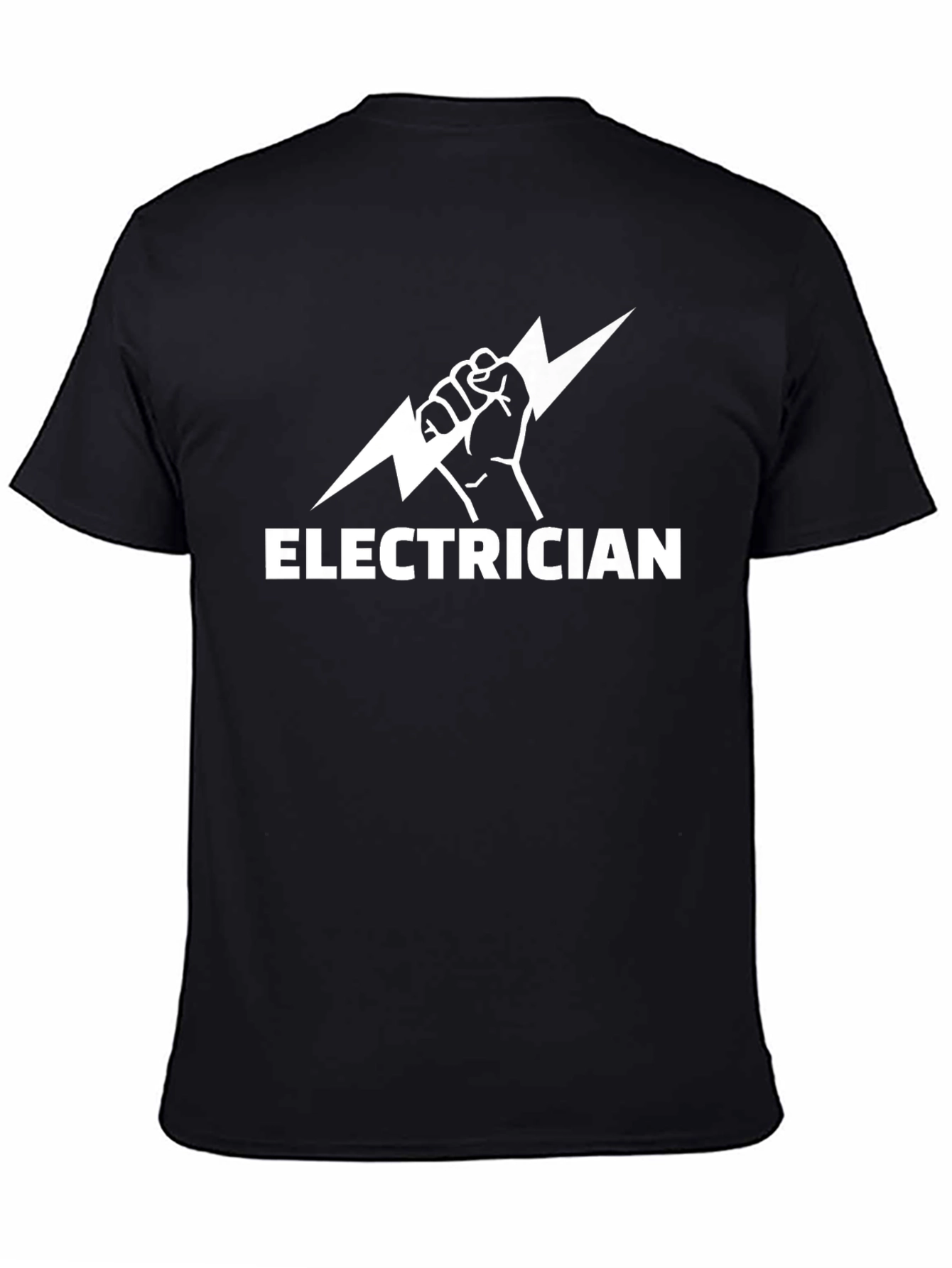 Camiseta Eléctrico Diseño Rayo - Negra