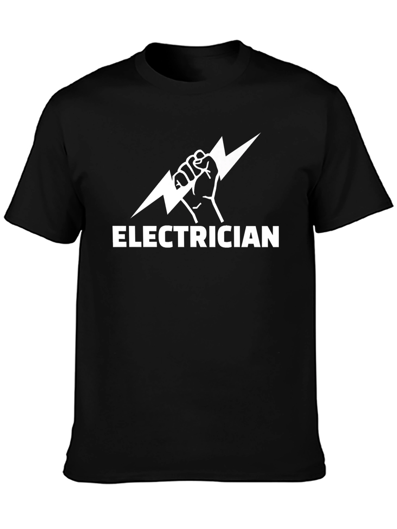 Camiseta Eléctrico Diseño Rayo - Negra