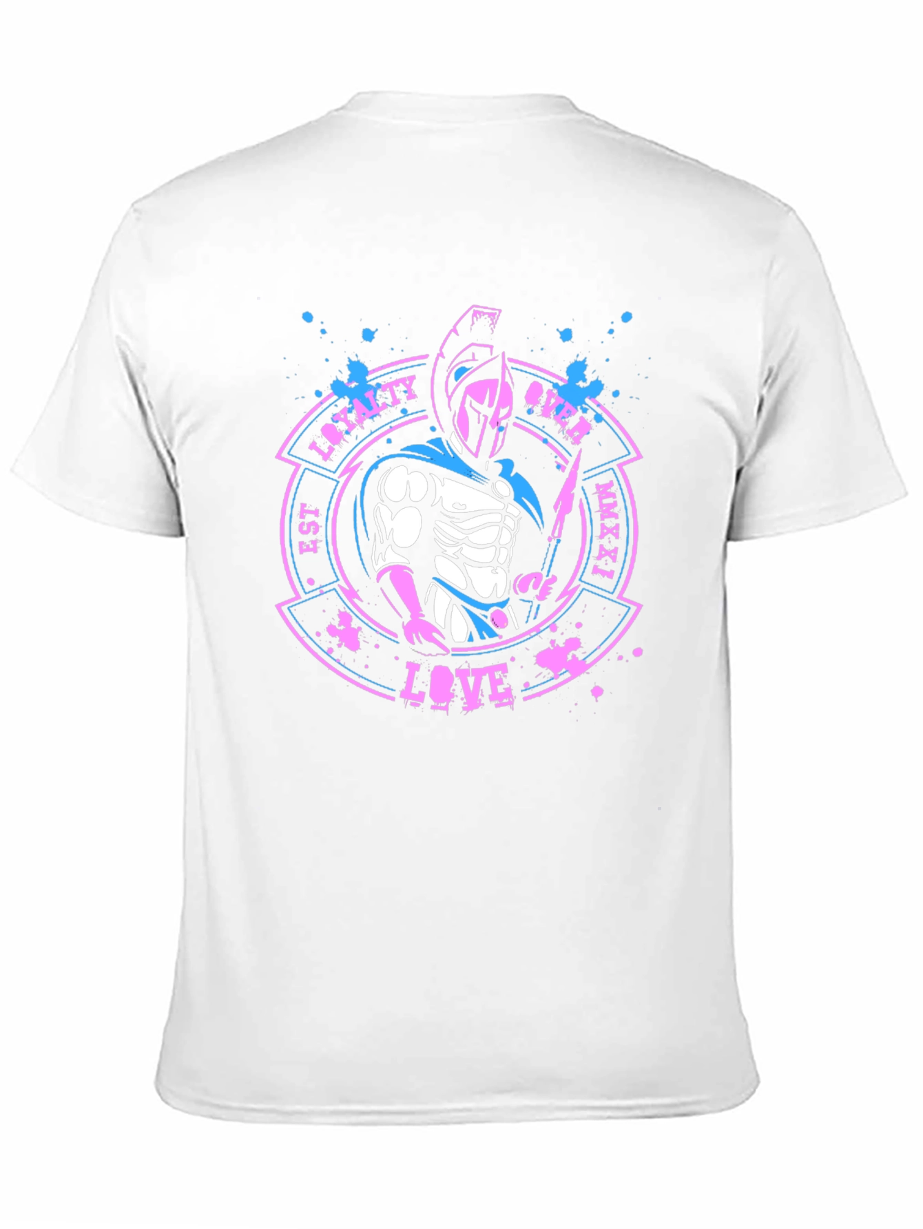 Camiseta Hombre Diseño Guerrero Espartano - Lealtad y Amor