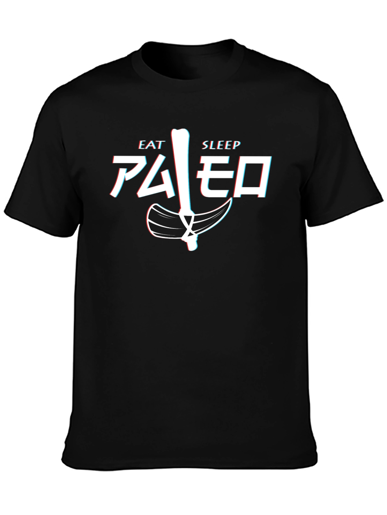 Camiseta Hombre Eat Sleep Paleo Divertida