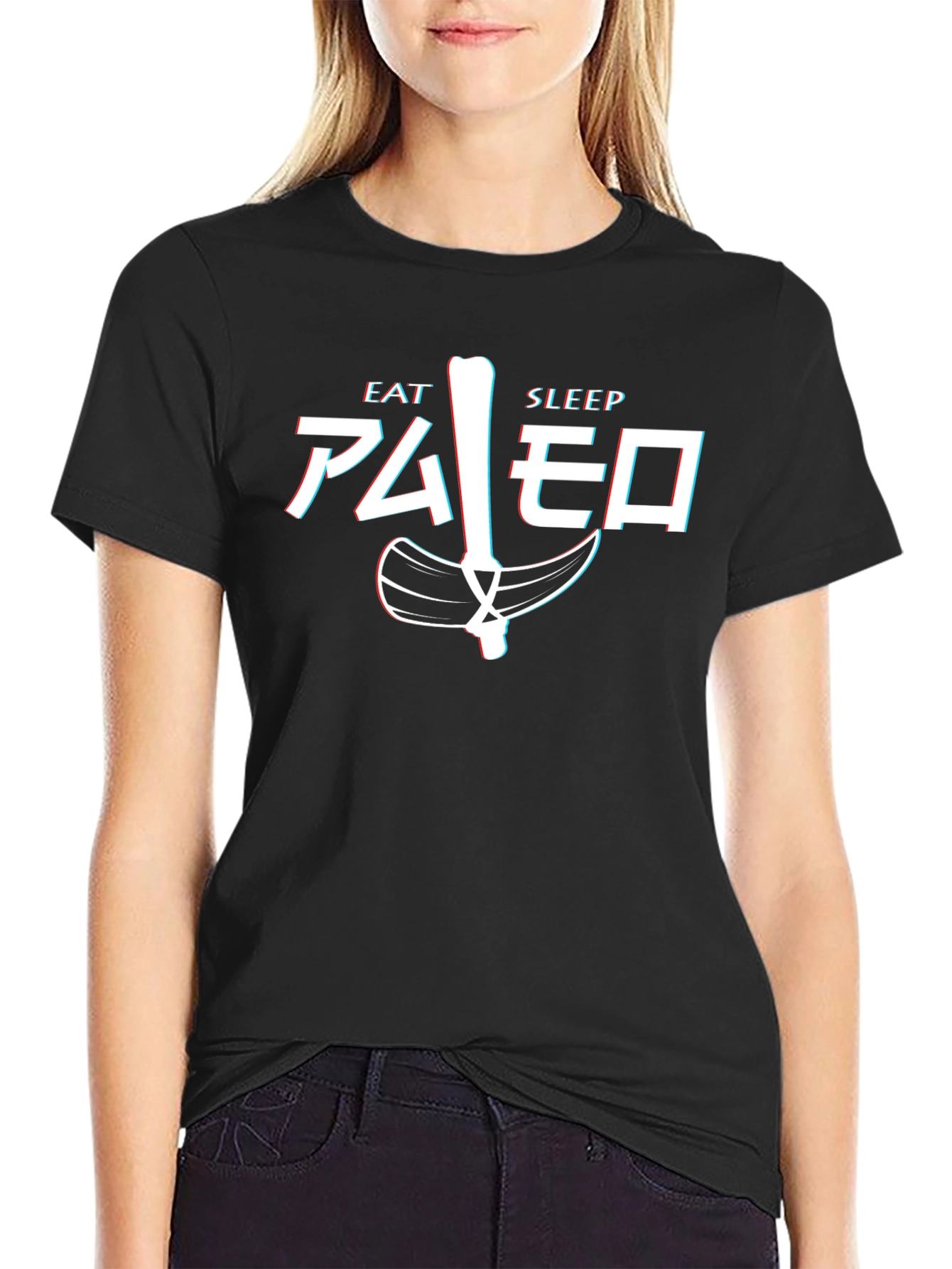 Camiseta Hombre Eat Sleep Paleo Divertida