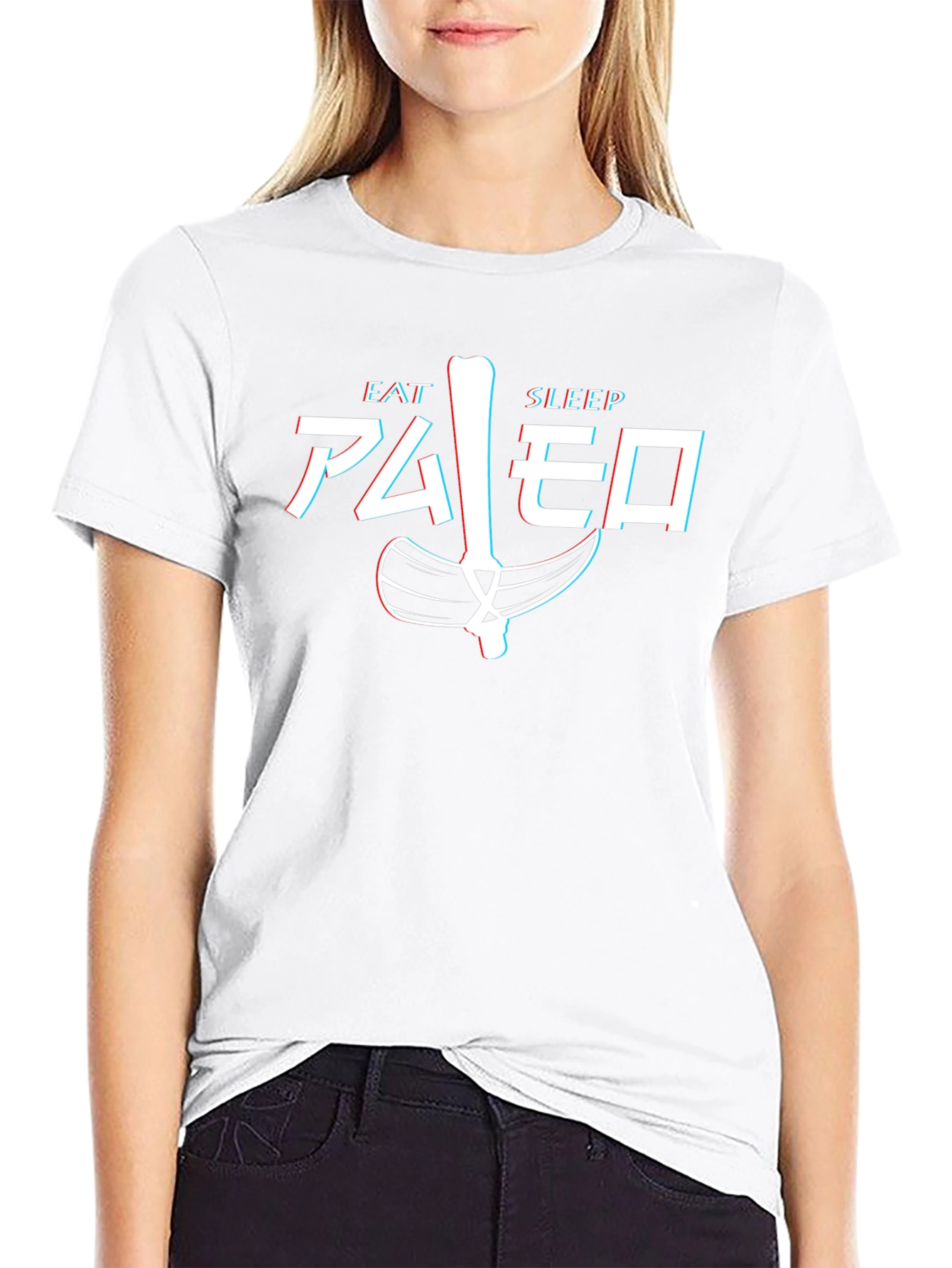 Camiseta Hombre Eat Sleep Paleo Divertida
