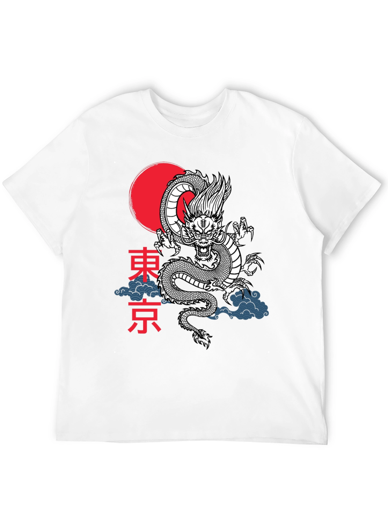 Camiseta Dragón Japonés Tokio Estilo Urbano