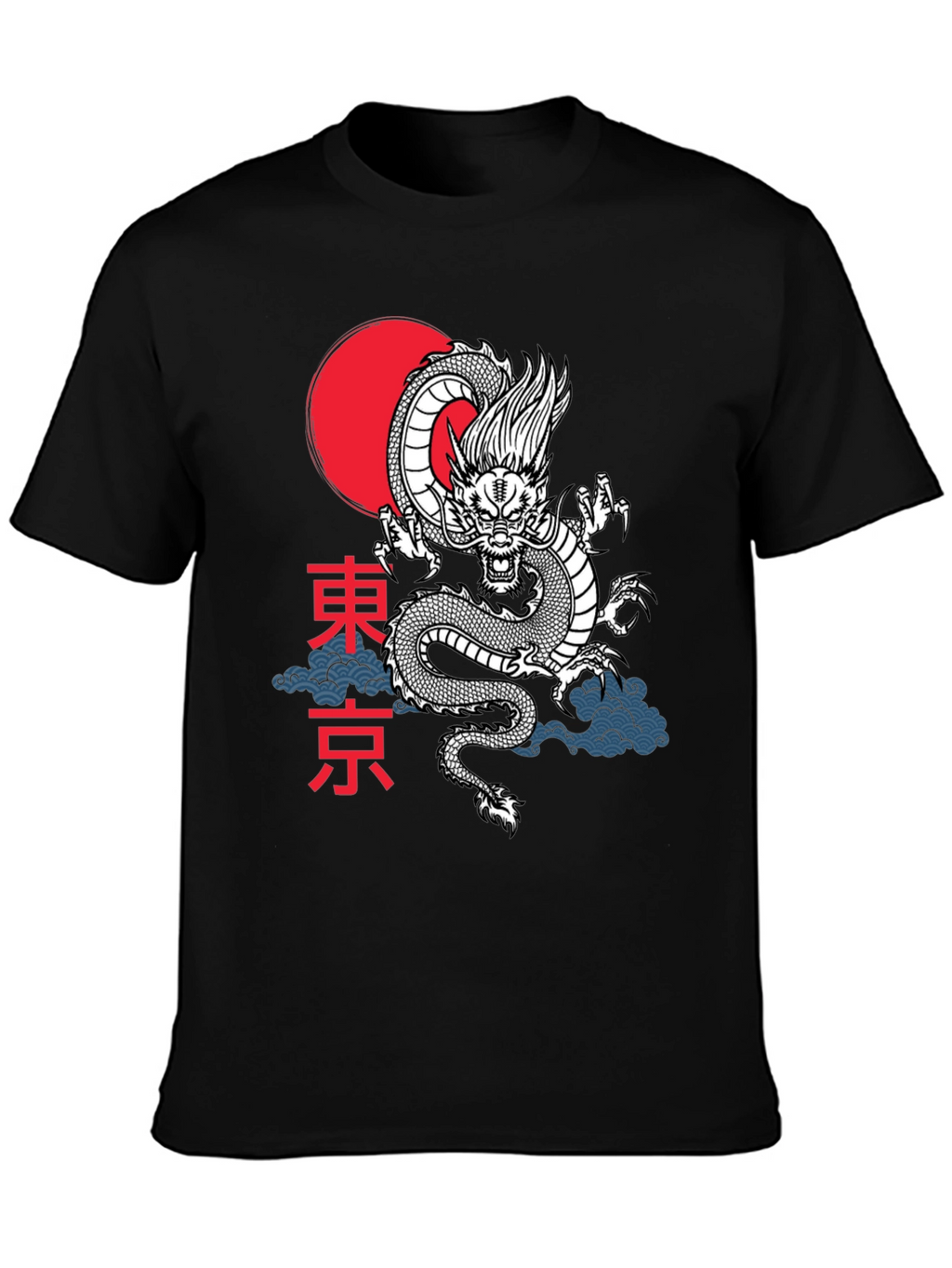 Camiseta Dragón Japonés Tokio Estilo Urbano