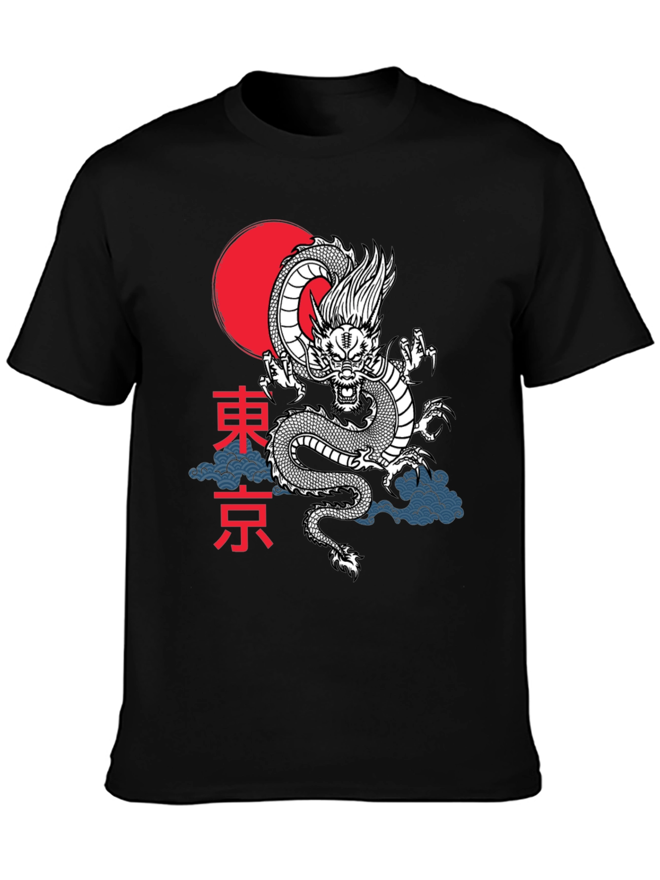 Camiseta Dragón Japonés Tokio Estilo Urbano